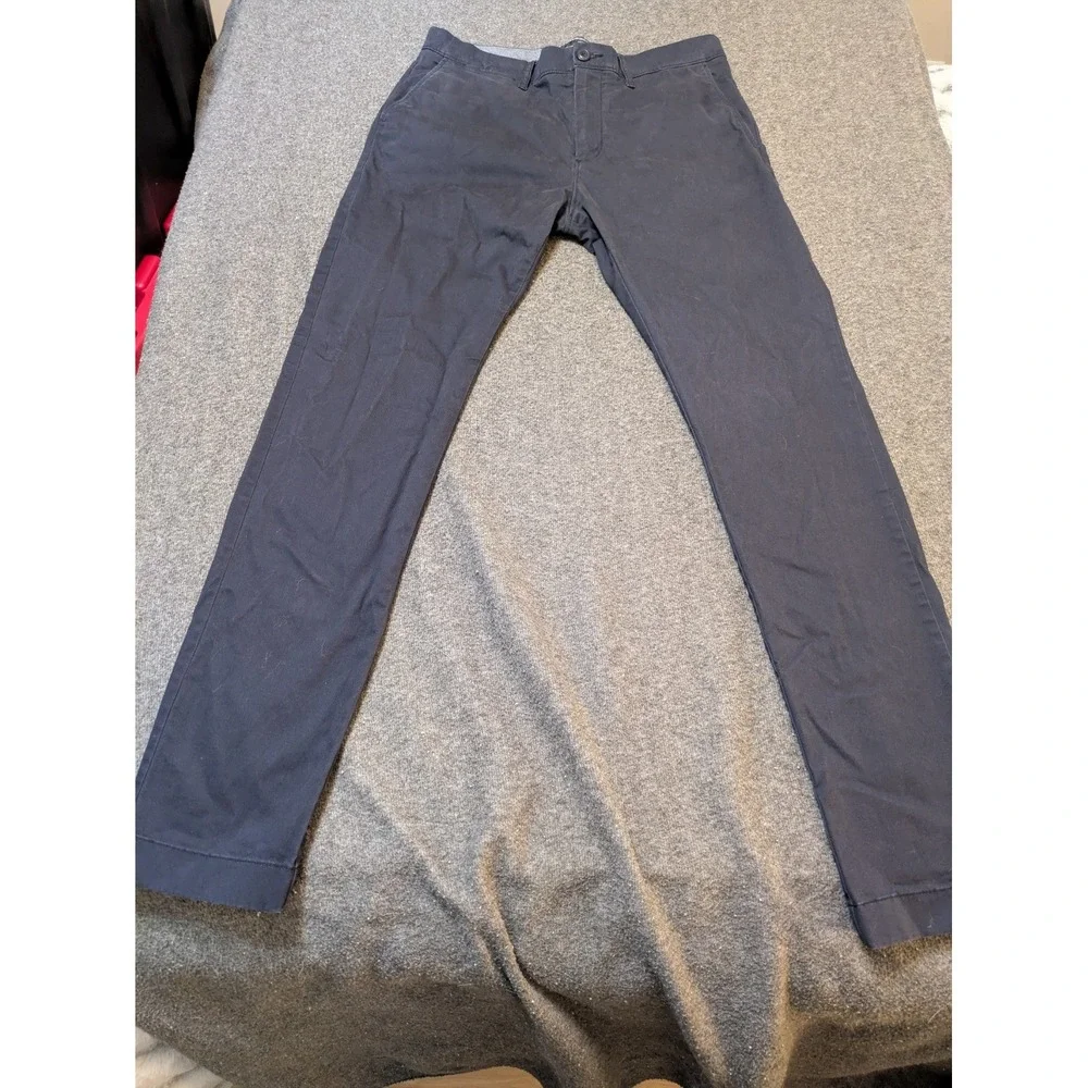 J. Crew Mens 31x32 Chino Pants Navy Blue 484 Slim Fit Stretch Cotton Trousers